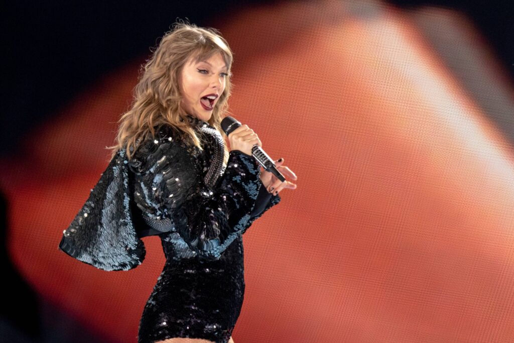 Taylor Swift during the Reputation Tour at Soldier Field in Chicago